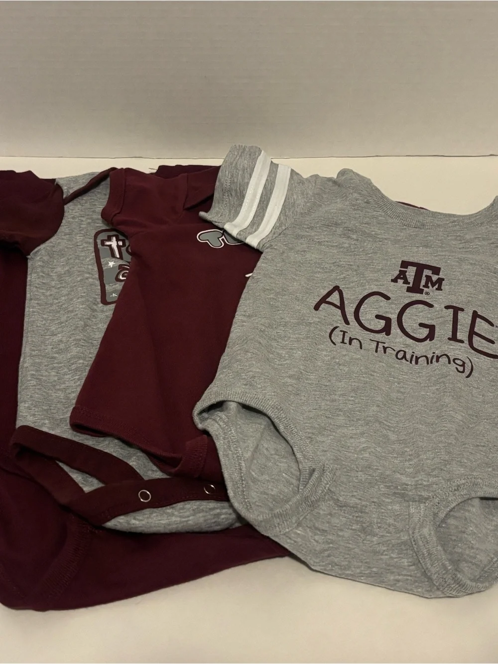 Infant 'Aggie (In Training)' Gray & Maroon Bodysuit + 3 more